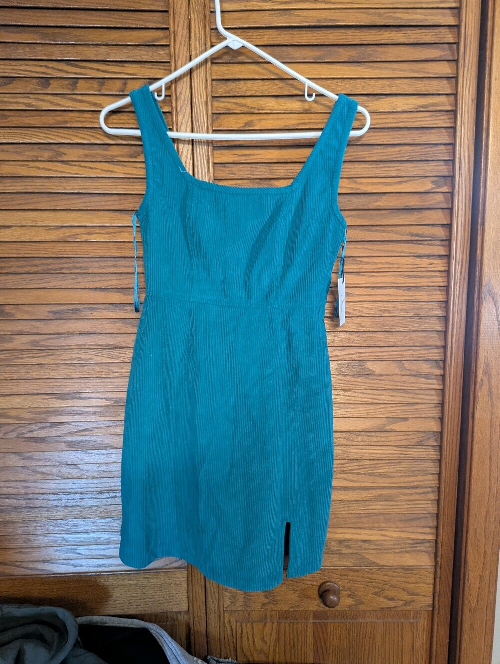 Japna New Women's Corduroy Turquoise Dress Size Extra Small